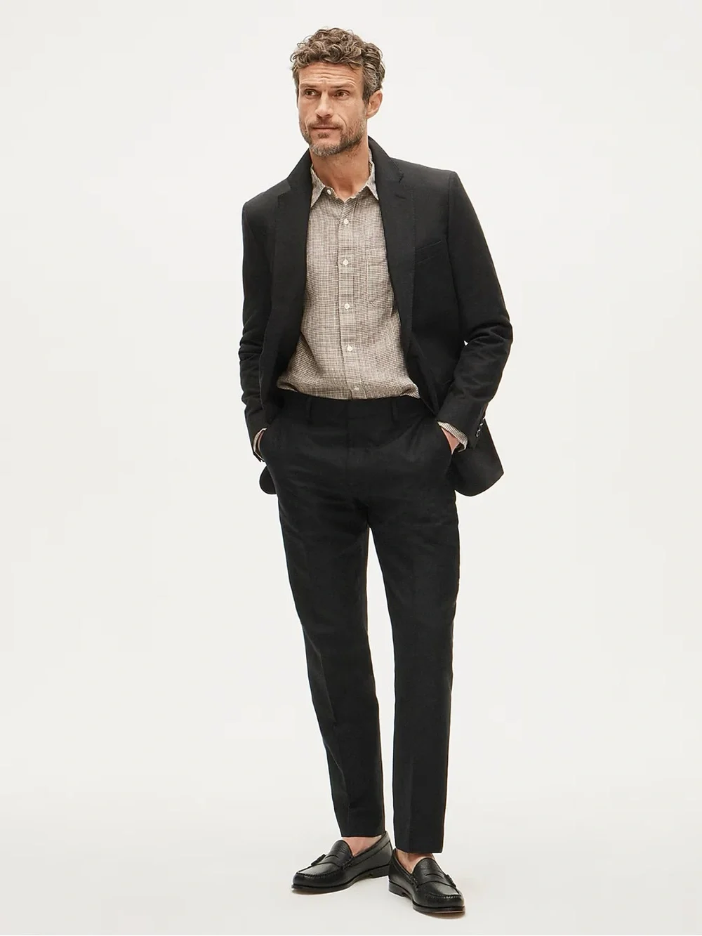 J. CREW Ludlow Slim-fit suit jacket in Baird McNutt Irish cotton-linen 38 R $328